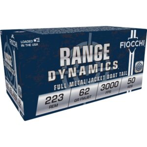 Fiocchi Rifle Shooting Dynamics Rifle Ammunition .223 Rem 62 gr FMJBT 3000 fps - 50-box