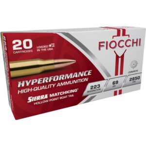 Fiocchi Exacta Match Rifle Ammunition .223 Rem 69 gr HPBT 2735 fps - 20-box