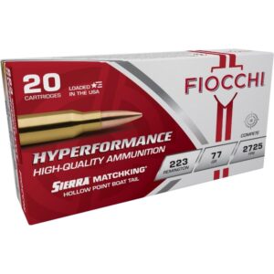 Fiocchi Exacta Match Rifle Ammunition .223 Rem 77 gr HPBT 2660 fps - 20-box