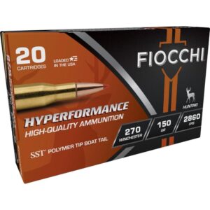 Fiocchi Hyperformance Hunt Rifle Ammunition .270 Win 150 gr SST 2860 fps 20-ct