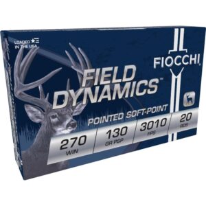 Fiocchi Field Dynamics Rifle Ammunition .270 Win 130 gr PSP 3010 fps 20-ct