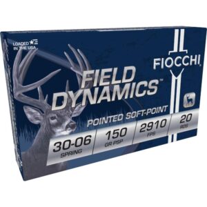 Fiocchi Field Dynamics Rifle Ammunition .30-06 Sprg 150 gr PSP 2910 fps 20-ct