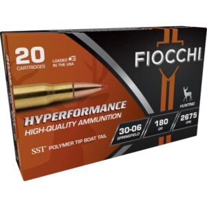 Fiocchi Hyperformance Hunt Rifle Ammunition .30-06 Sprg 180 gr SST 2675 fps 20-ct