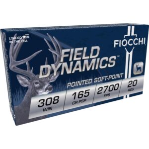 Fiocchi Field Dynamics Rifle Ammunition .308 Win. 165 gr PSP 2700 fps 20-ct