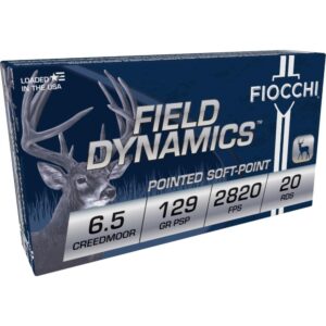 Fiocchi Shooting Dynamics Rifle Ammunition 6.5 Creedmoor 129 gr PSP 20-ct