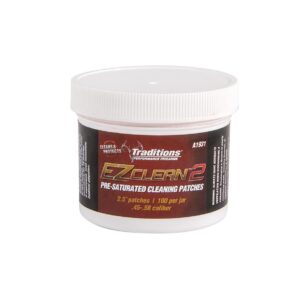 Traditions EZ Clean 2 Pre-Saturated Cleaning Patches - 100-Jar 2.5" Dia.
