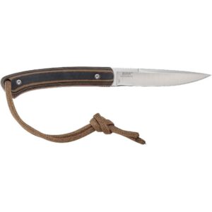 CRKT Biwa Fixed Drop Point Knife 3" Blade Brown Black
