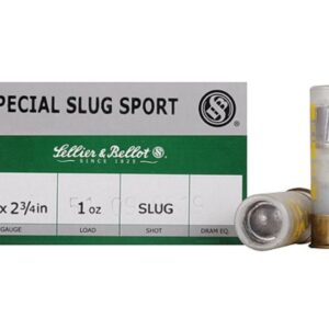 Sellier & Bellot Shotgun Ammunition 12 ga 2 3-4" 1 oz Slug 25-ct