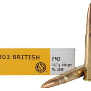 Sellier & Bellot Rifle Ammunition .303 British 180 gr FMJ 2440 fps - 20-box