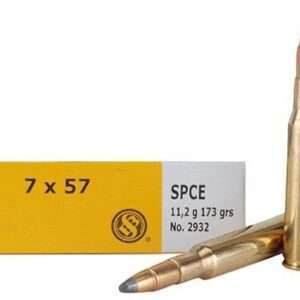 Sellier & Bellot Rifle Ammunition 7x57mm 173 gr SPCE 725 fps - 20-box