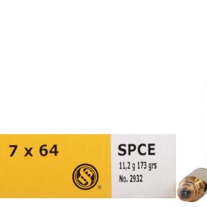 Sellier & Bellot Rifle Ammunition 7x64mm 173 gr SPCE 770 fps - 20-box