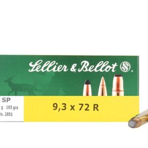 Sellier & Bellot Rifle Ammunition 9.3x72mm 193 gr SP 1950 fps - 20-box