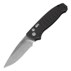 Hogue Ballista I Automated Folder Knife 3 1-2" Drop Point Blade Black