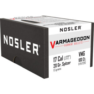 Nosler Varmageddon Bullets .17 Cal 20 Gr. Fb Tipped 100 Pk.