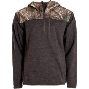 Habit Men's 1-4 Zip Hooded Fleece Pullover L-realtree Apx - Turkish Coffee
