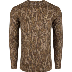 Drake Ol' Tom Performance Crew Camo Print Ls Mo Bottomland 2xlarge