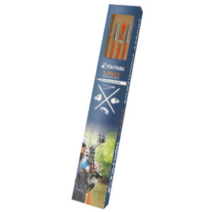 Fin Finder Raider Pro Bowfishing Arrow W-  Slide Orange With Riptide Point 3pk.