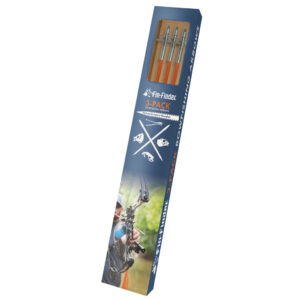 Fin Finder Raider Pro Bowfishing Arrow W- Slide Orange With Kraken 3 Barb Points 3pk.