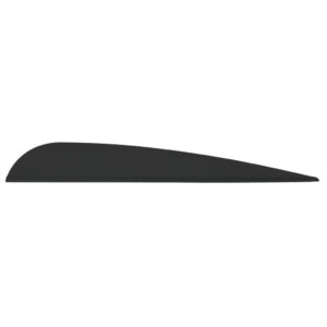 Aae Elite Plastifletch Vanes Black 3.875 In. 100 Pk.