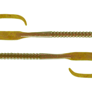 Berkley PowerBait Power Worms 10in Motor Oil Red Flake 8ct