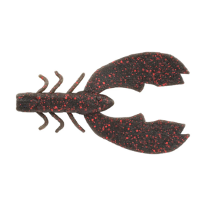 Berkley PowerBait MaxScent Chigger Craw 4in Black Red Fleck 7ct