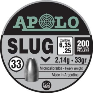 Hatsan Apolo Slug Air Rifle Pellets .25 Cal 33 gr 200-ct