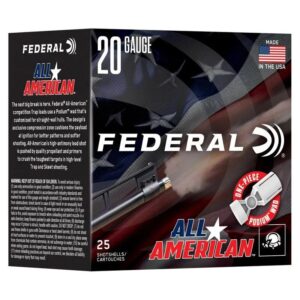 Federal All American Shotshells 20ga 2-3-4" 7-8oz 1200 fps #7.5 25-ct