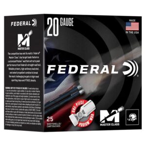 Federal Master Class Shotshells 20ga 2-3-4" 7-8oz 1250fps #8 25-ct