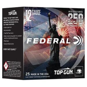 Federal Top Gun Target 250th Anniversary Shotshell 12 ga 2-3-4" 1-1-8 oz #8 1145 fps 25-ct