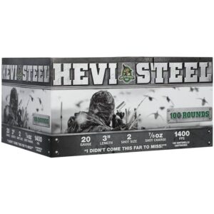 HEVI-Shot HEVI-Steel Shotshells 20ga 3" 7-8oz 1400 fps #2 100-ct