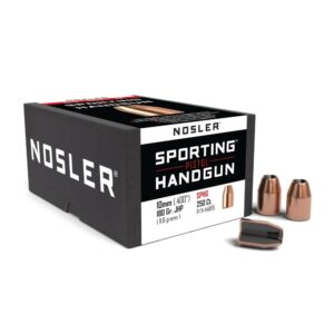 Nosler Sporting Handgun Pistol Bullets 10mm .400" 180 gr JHP 250-ct