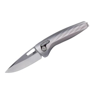 SOG Knives One-Zero XR Folding Knife 3-1-10" Drop Point Blade Silver Black Box