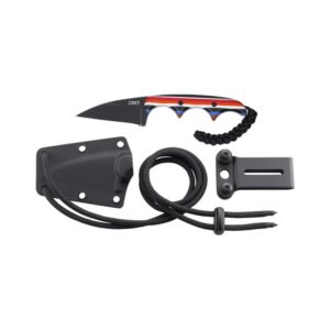 CRKT Minimalist Fixed Knife 2" Wharncliffe Blade Layered Multi-Color Handle