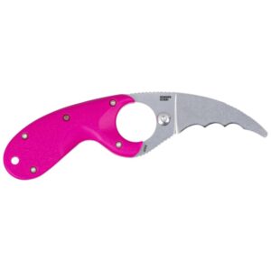 CRKT Bear Claw Fixed Knife 2-2-5" Hawkbill Blade Pink