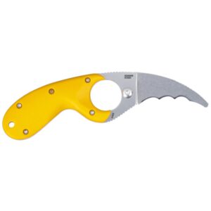 CRKT Bear Claw Fixed Knife 2-2-5" Hawkbill Blade Yellow