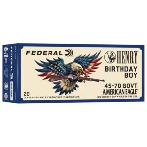 Federal Henry 250th Anniversary Rifle Ammunition .45-70 Govt 300gr HP 1850 fps 20-ct