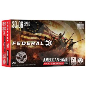 Federal American Eagle 250th Rifle Ammunition .30-06 Sprg 150gr FMJ  2740 fps 20-ct