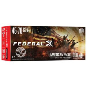 Federal American Eagle 250th Rifle Ammunition .45-70 Govt 300gr SP 1850 fps 20-ct