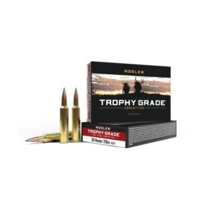 Nosler Accubond Trophy Grade Long Range Rifle Ammunition .30 Nosler 210gr ABLR SP 3000 fps 20-ct