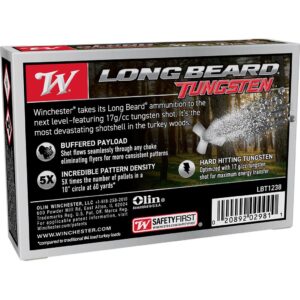 Winchester Long Beard Tungsten Shotshell 12ga 3" 2-1-4oz 1100 fps #8 5-ct