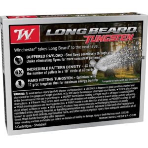 Winchester Long Beard Tungsten Shotshell 20ga 3" 1-9-16oz 1100 fps #9 5-ct