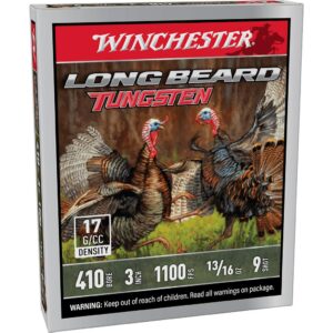 Winchester Long Beard Tungsten Shotshell 410ga 3" 13-16oz 1100 fps #9 5-ct