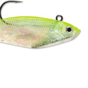 Storm WildEye Swim Shad 2" 1-8oz 3ct Shiner Chartreuse Silver