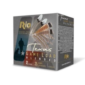 Rio Texas Game Blended HV Lead Load Shotshells 12ga 2-3-4" 1-1-4oz 1350 fps #7.5&9 25-ct