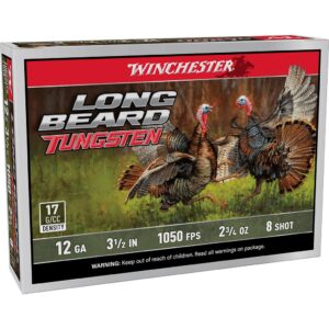 Winchester Long Beard Tungsten Shotshell 12ga 3.5" 2-3-4oz 1100 fps #8 5-ct
